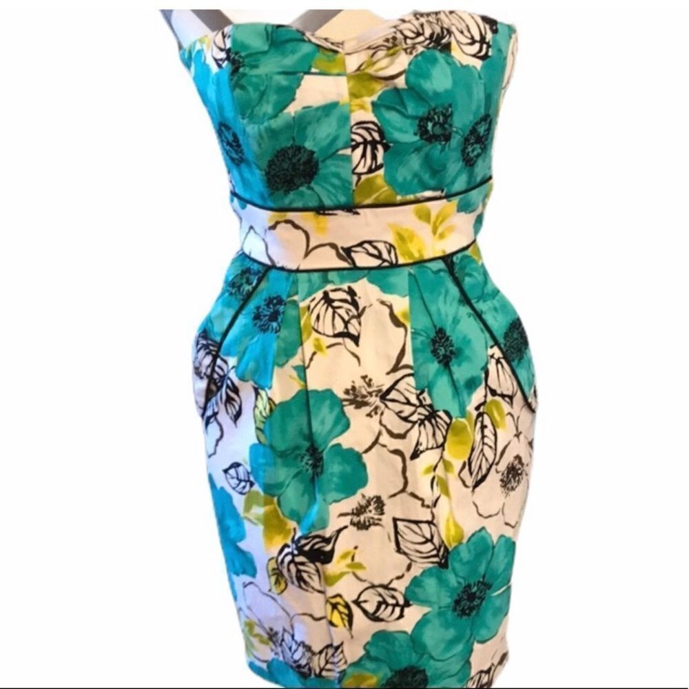 Teeze Me Strapless Size 3 (Juniors) Floral Dress